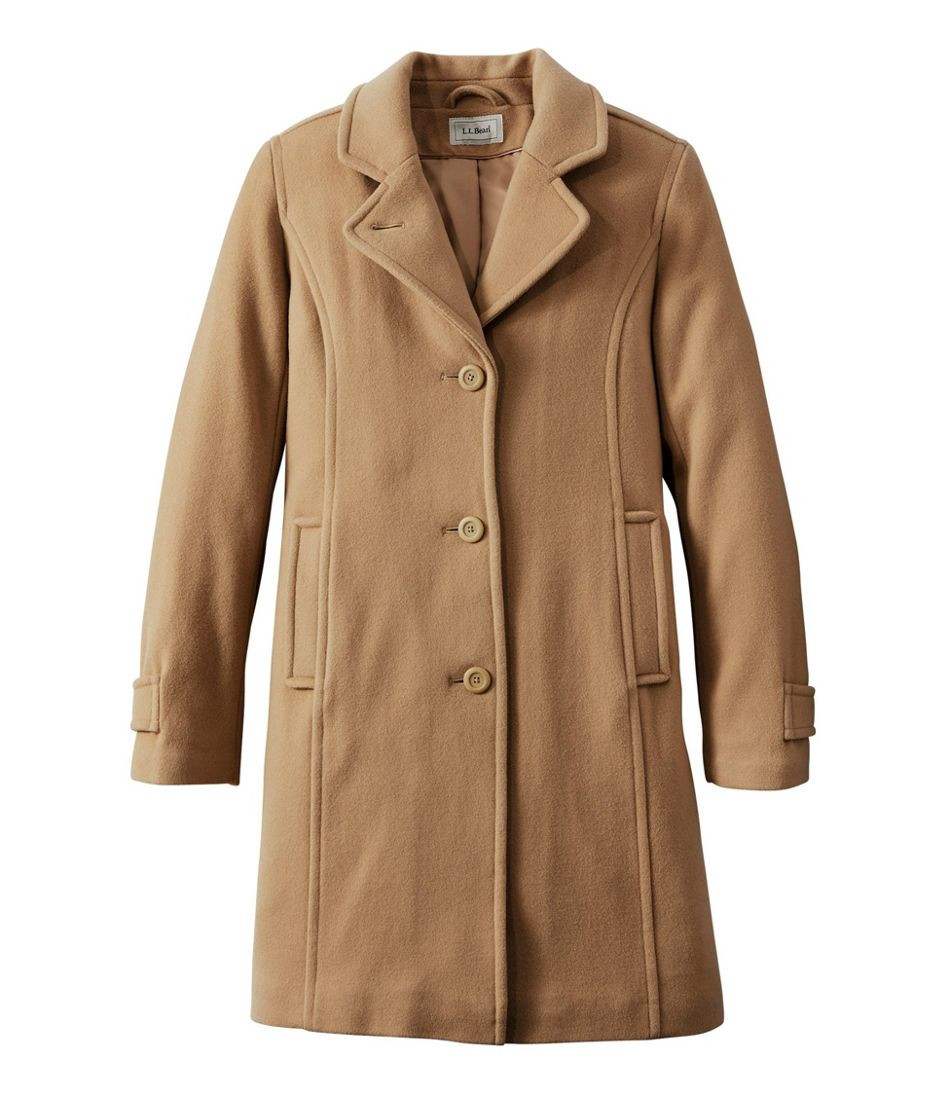 Women's Classic Lambswool Polo Coat, Three-Quarter | L.L. Bean