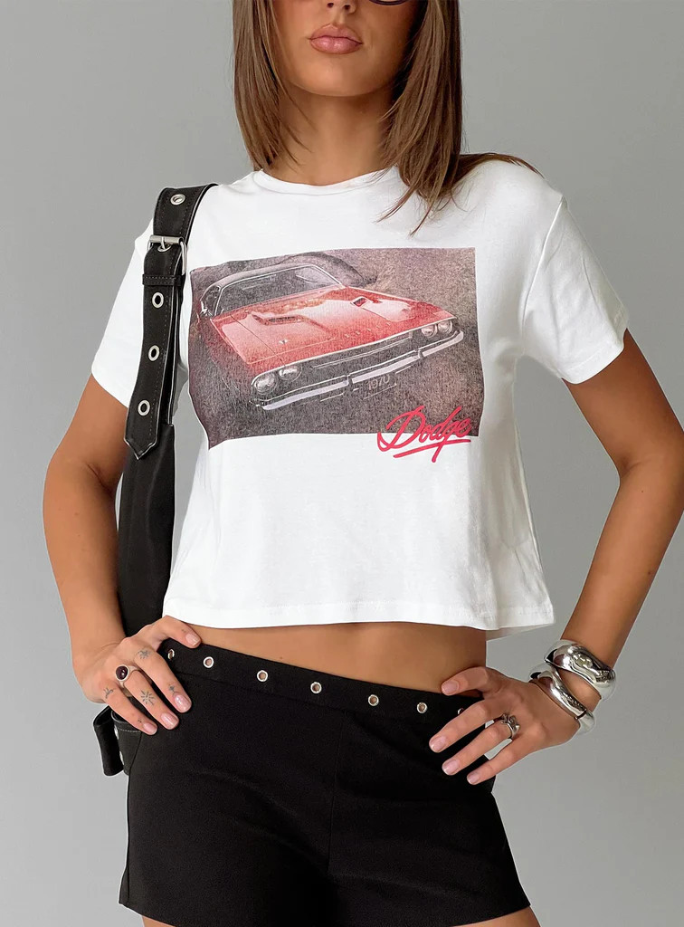 Dodge Girl Graphic Top White | Princess Polly US