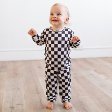 Black & White Checks Two-Piece Long | Little Pajama Co.