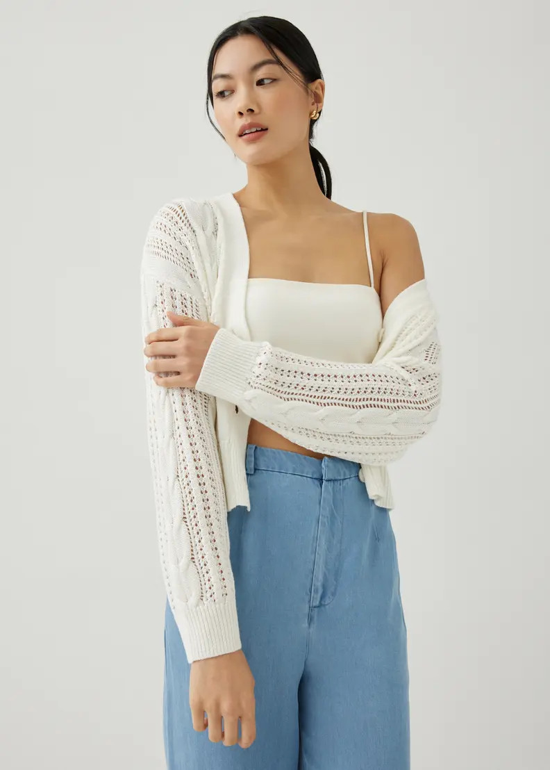 Anais Openwork Knit Cardigan | Love, Bonito USA
