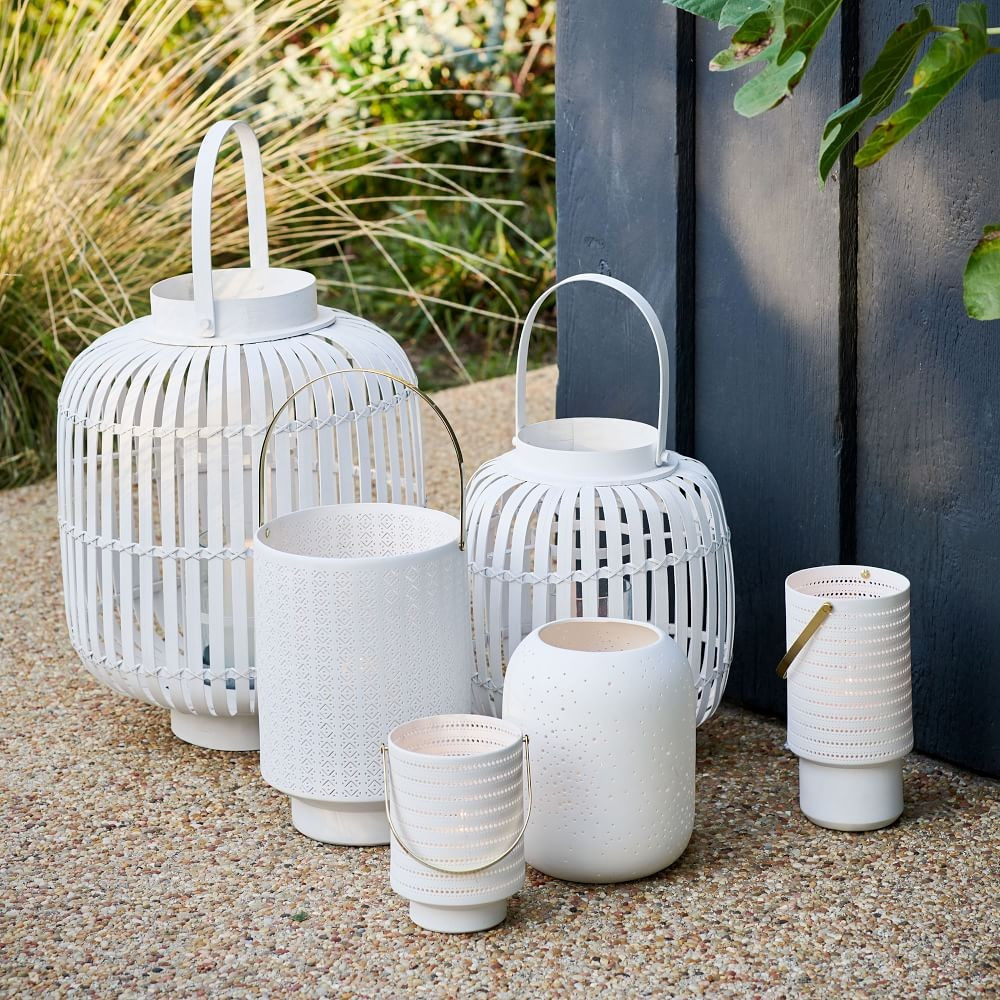 Modern Porcelain Hurricanes - White | West Elm (US)
