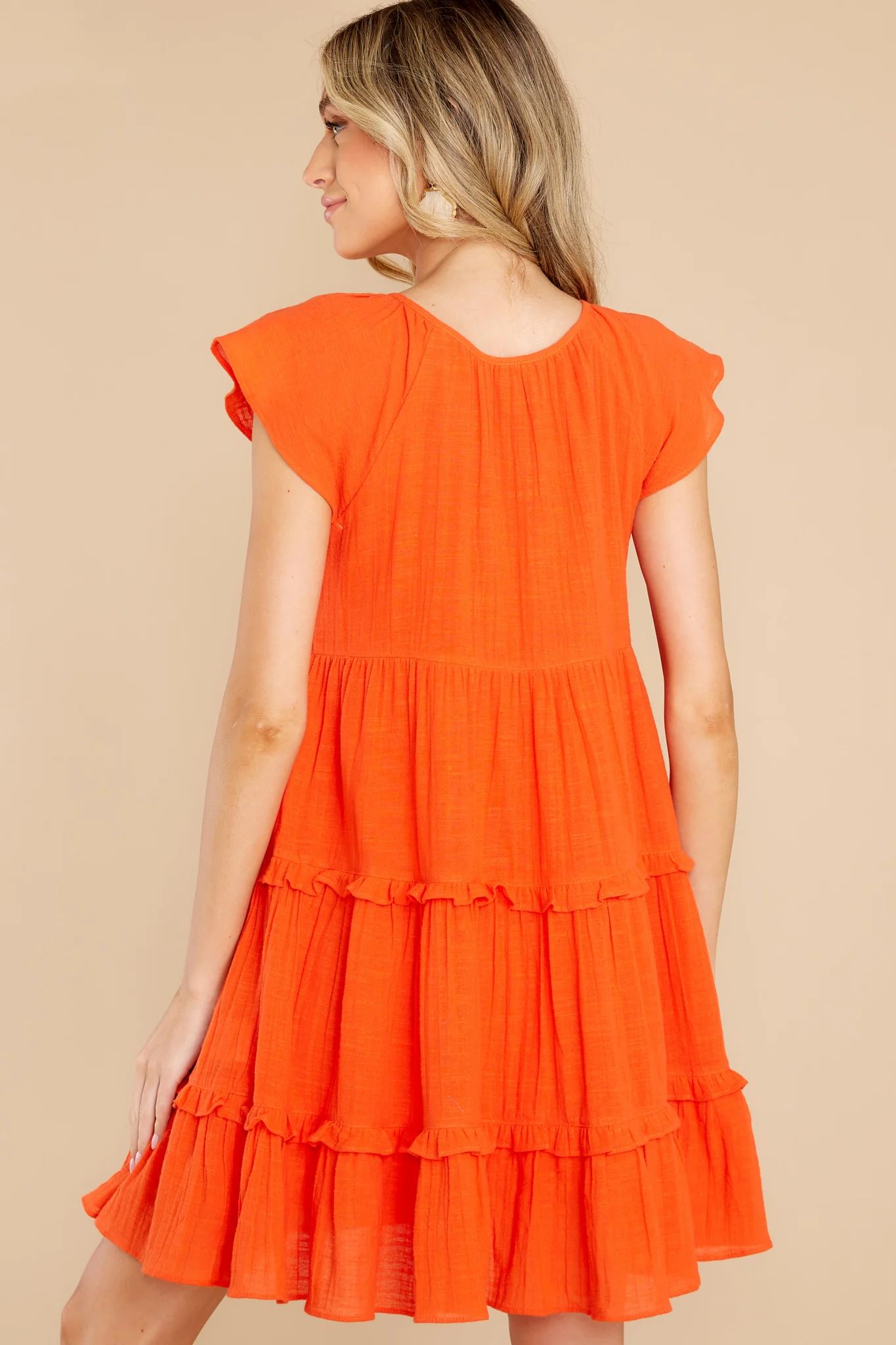 Touch Of Fierce Burnt Orange Dress | Red Dress 