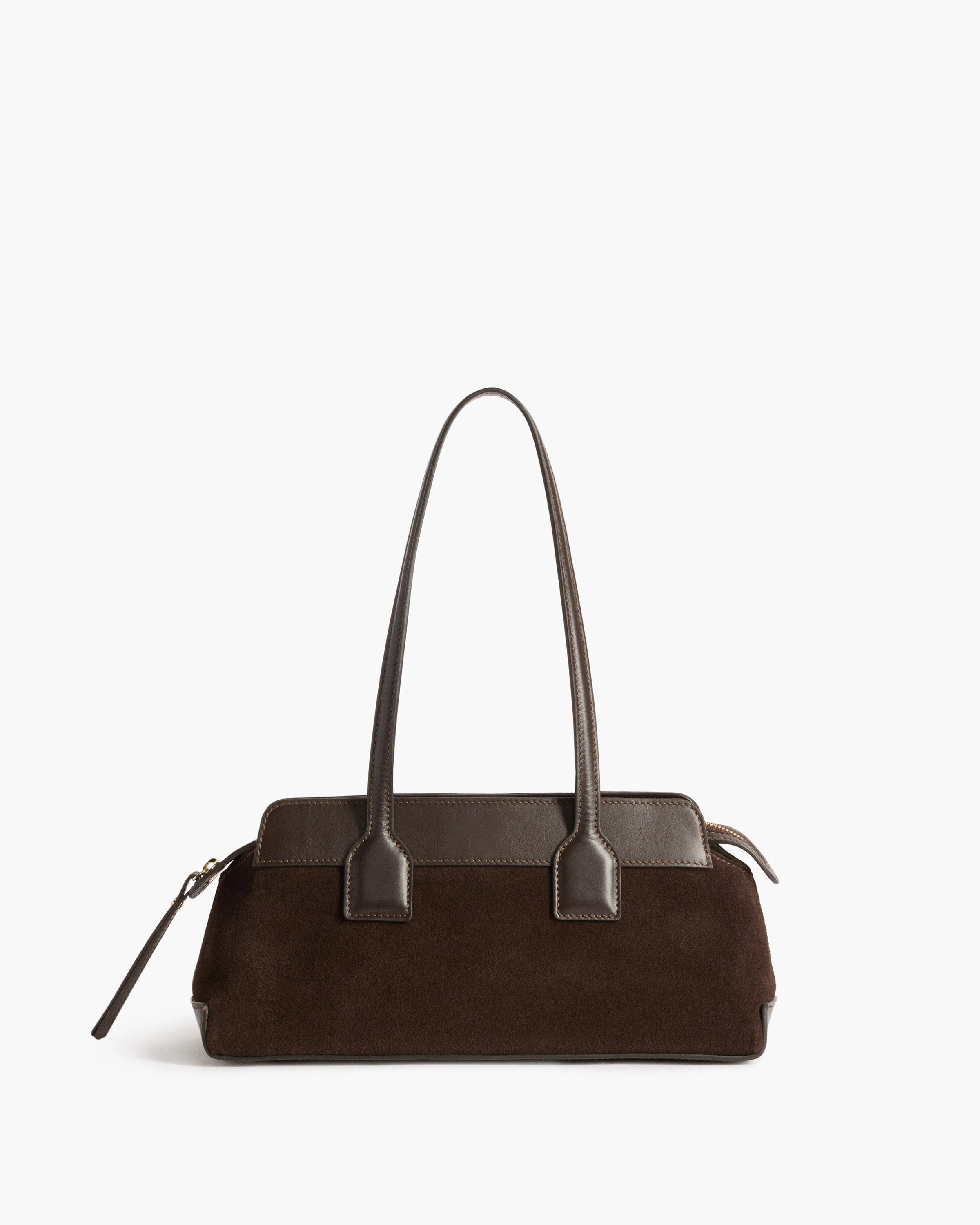 Greta Shoulder Bag Suede Chocolate Bag | Flattered
