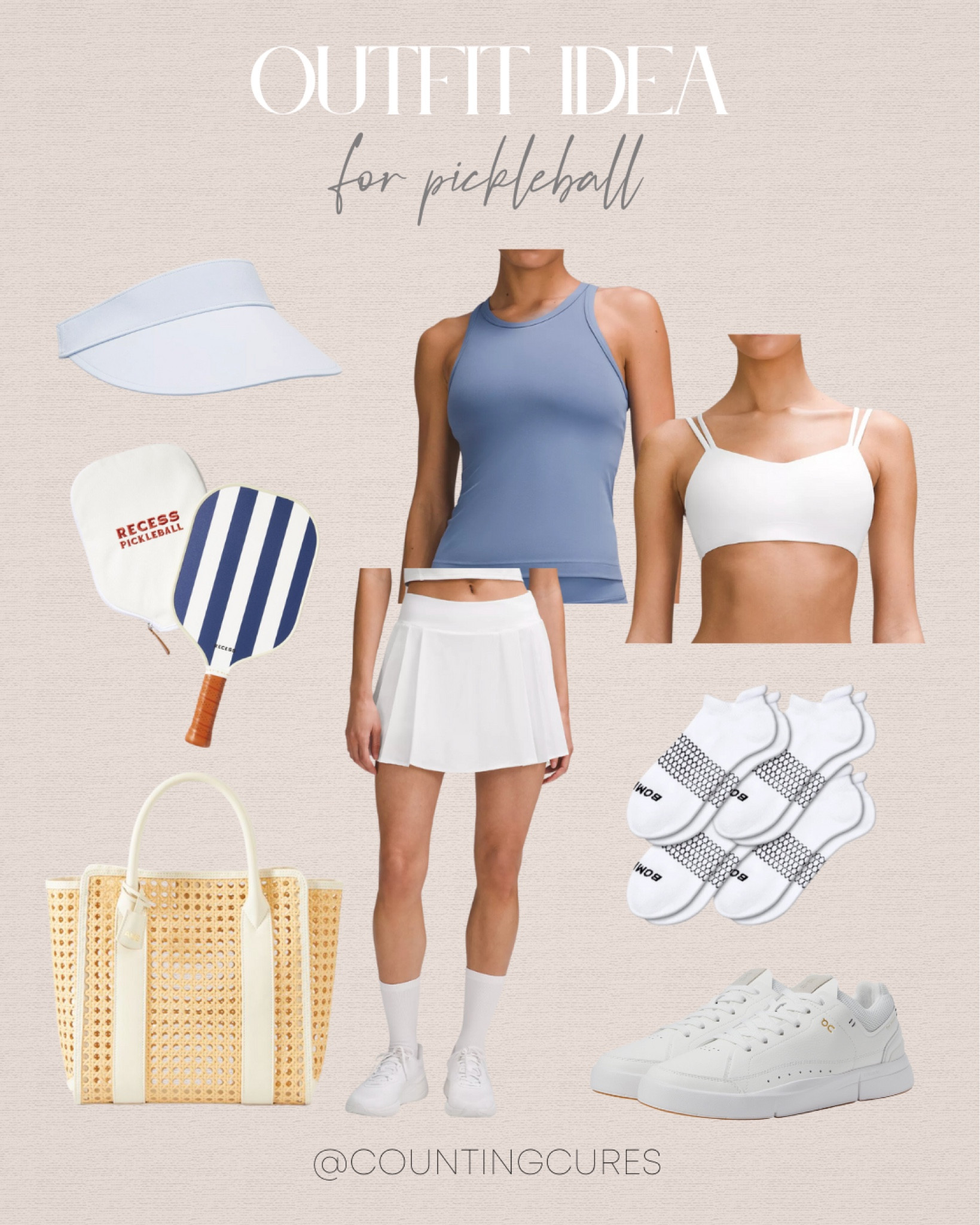 Hit your pickleball workout sesh in style with this cute outfit idea! This look can also be worn for running and for the gym!
#activewear #selfcare #healthylifestyle #petitefashion

#LTKStyleTip #LTKFitness #LTKShoeCrush