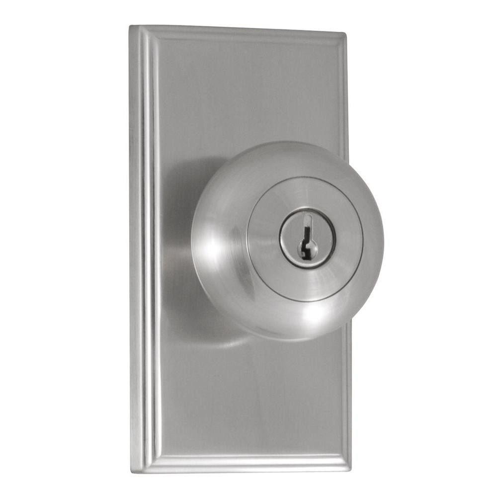 Weslock Elegance Satin Nickel Woodward Keyed Entry Impresa Door Knob-03740ININSL23 - The Home Dep... | The Home Depot