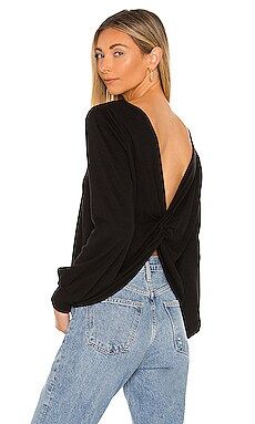 LA Made Stop By Twist Back Pullover in Black from Revolve.com | Revolve Clothing (Global)