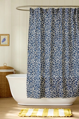 The Printed Cotton Slub Shower Curtain Collection | Anthropologie (US)