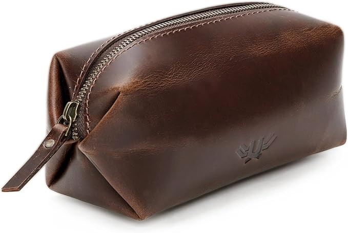 LUXEORIA Genuine Leather Toiletry Bags for Men and Women, Handmade Premium Leather Dopp Kit and S... | Amazon (US)