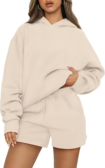 AUTOMET Womens 2 Piece Outfits Oversized Hoodies Sweatsuit Lounge Sets Casual Sweat Shorts Fall F... | Amazon (US)