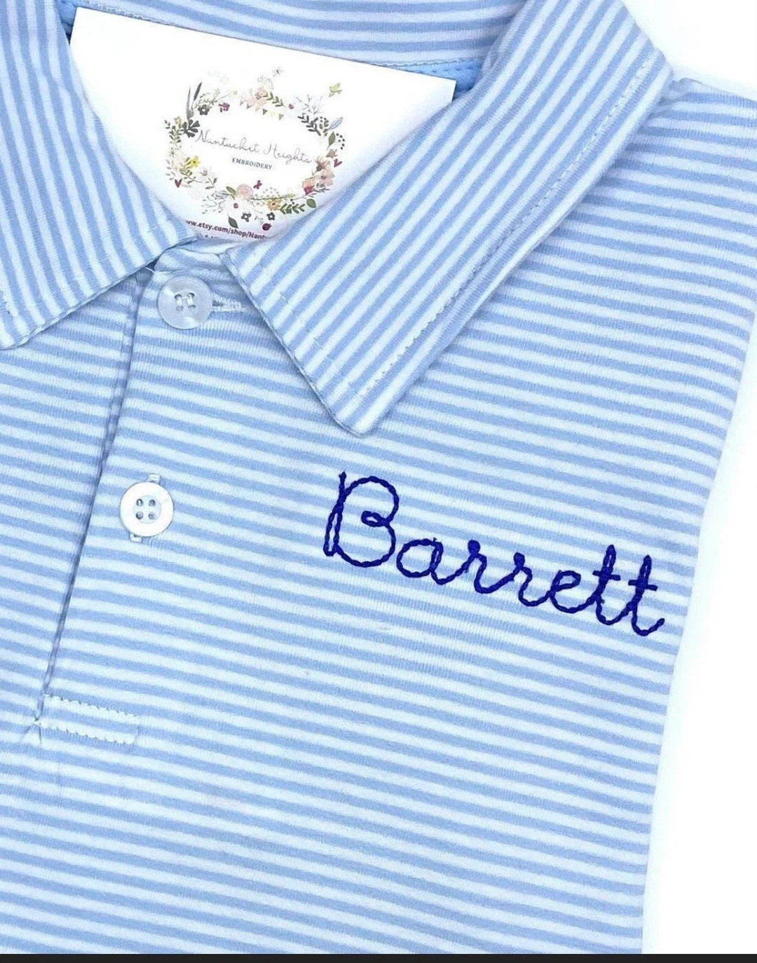 Boys Polo Light Blue Stripe Short Sleeve Quality Soft Cotton Blend Sizes 12 Mo, 18 Mo, 2t, 3t, 4t... | Etsy (US)