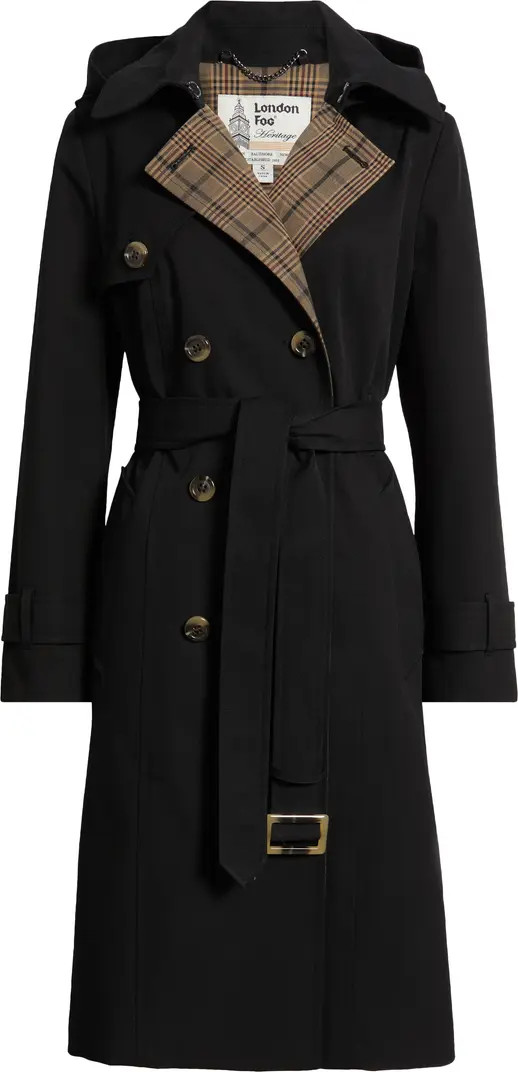 London Fog Heritage Trench Raincoat with Removable Hood | Nordstrom | Nordstrom