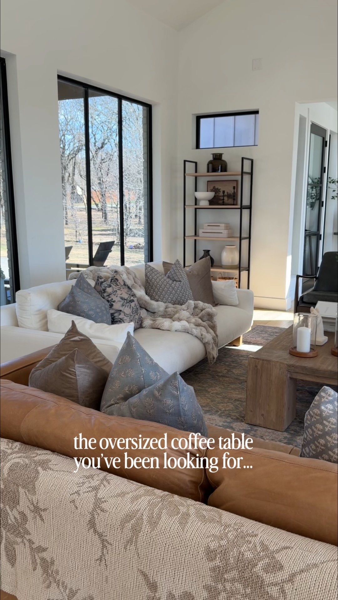 Our oversized coffee table is one of my favorite pieces in the living room. I love how a larger table instantly anchors the space and makes the whole room feel more grounded and intentional. It gives plenty of surface area for everyday life while still looking styled and elevated.

I kept the decor simple and affordable, layering a few neutral accents like candles, vases, and coffee table books to add texture without clutter. These are the kinds of decor pieces that are easy to swap seasonally and make a big impact without spending a lot. For me, coffee table styling is all about balance. Practical, lived-in, and still beautiful.

If you’re looking for coffee table styling ideas, affordable home decor, or ways to decorate a large coffee table in a neutral, timeless way, this setup has been such a win in our home. 

#LTKstorytime #LTKHome #LTKdayinmylife
