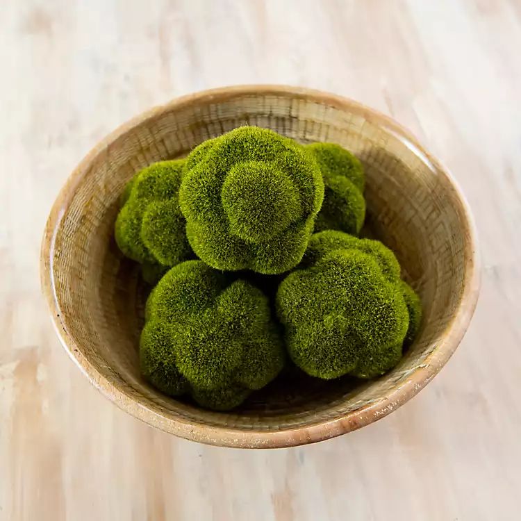 Dark Green Moss Orbs, Set of 5 | Kirkland's Home