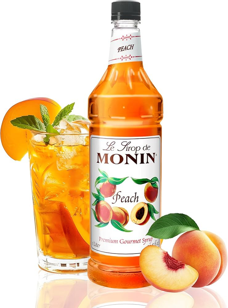 Monin - Peach Syrup, Fresh and Juicy Flavors, Great for Iced Teas, Lemonades, and Sodas, Non-GMO,... | Amazon (US)