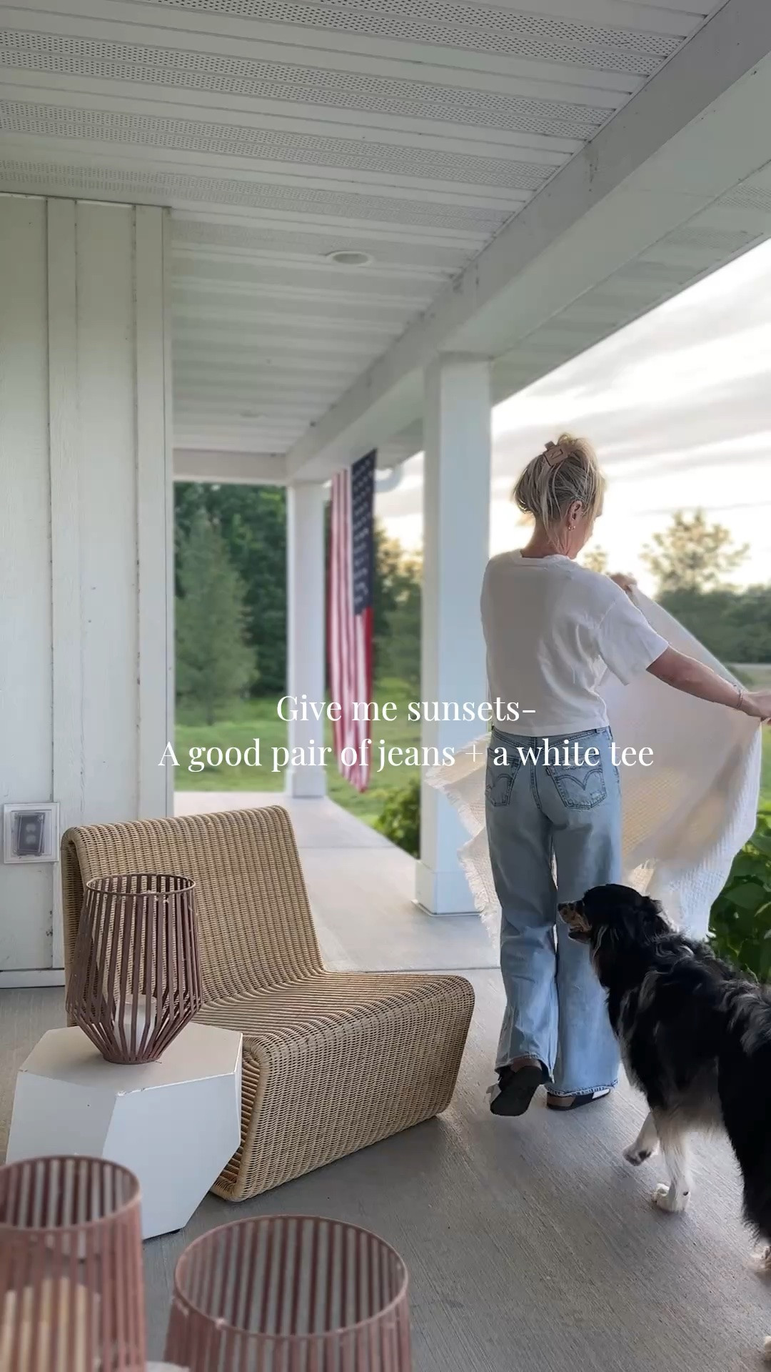 It’s really the simple things.

I’ve been wearing a good pair of Levis + this perfect $15 white tee on repeat. 

Front porch, flag, and my outfit on repeat.

#LTKmomlife #LTKHome