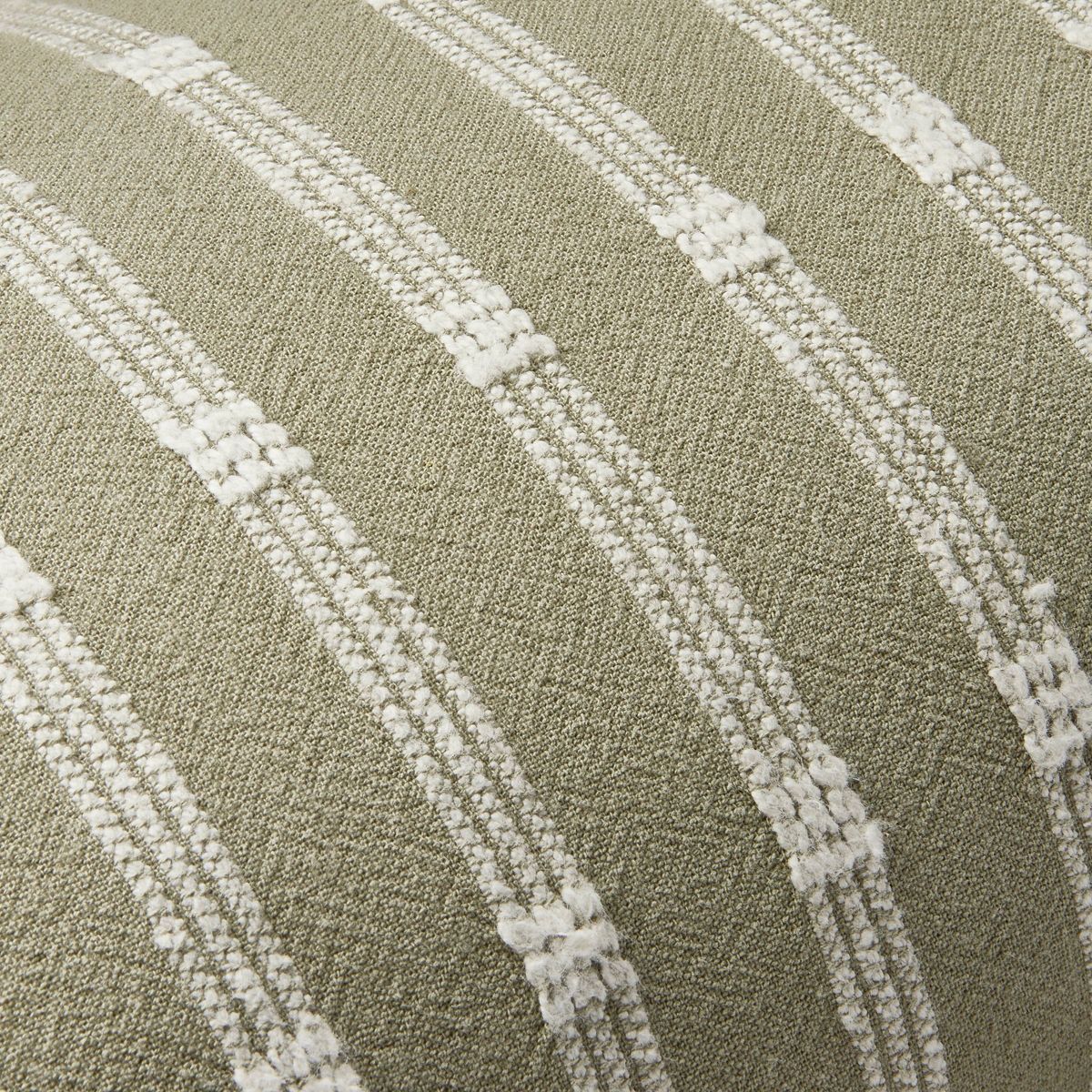 12"x30" Textured Rail Stripe Lumbar Throw Pillow Sage Green/Cream - Hearth & Hand™ with Magnoli... | Target