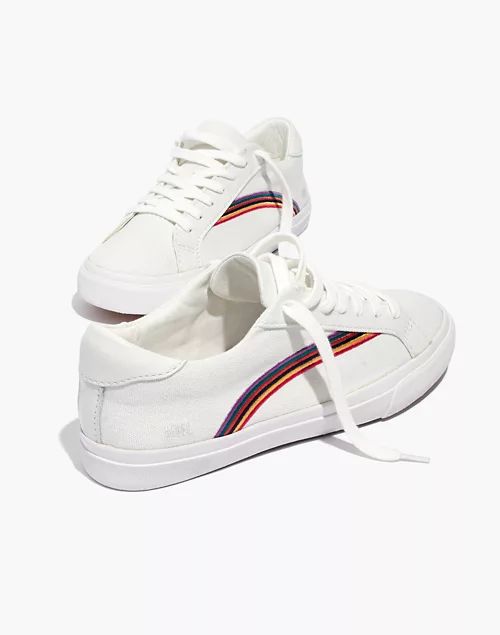 Women's Sidewalk Low-Top Sneakers in Rainbow Embroidered Canvas | Madewell