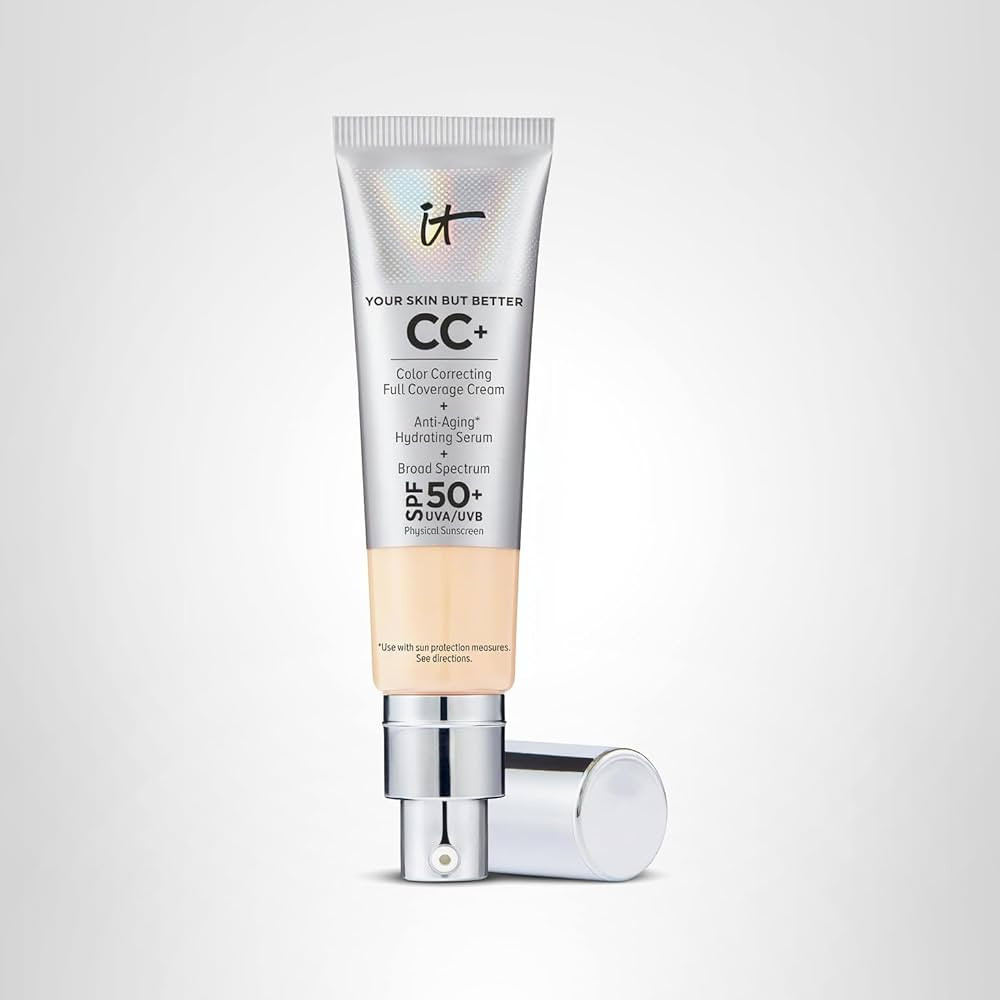 IT Cosmetics CC+ Cream - Natural Full Coverage Foundation With SPF 50+, Color Corrector & Anti-Ag... | Amazon (US)