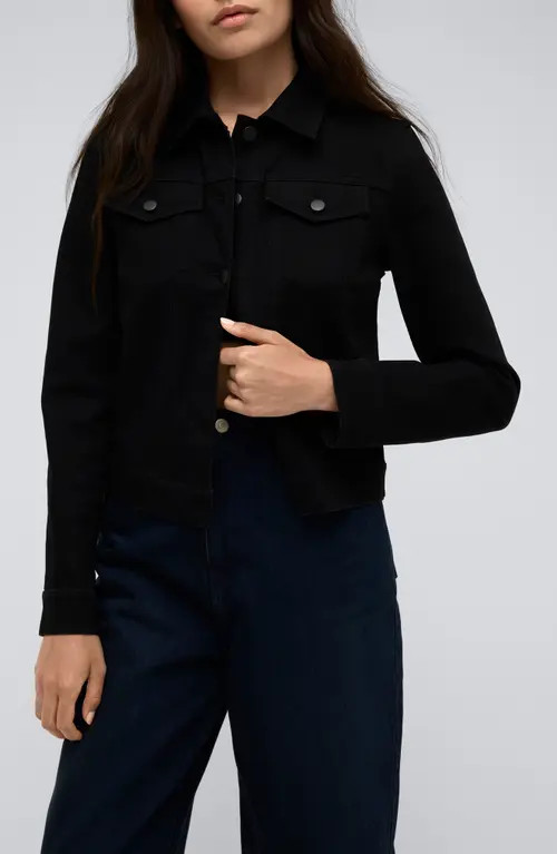 Kenneth Cole Denim Trucker Jacket in Nik Wash at Nordstrom, Size X-Small | Nordstrom