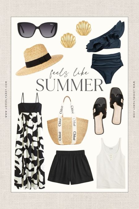 Summer fashion favorites. I love this ruffle detail Amazon bikini and black and white Abercrombie maxi dress. Loverly Grey, summer fashion

#LTKStyleTip #LTKSeasonal #LTKBeauty