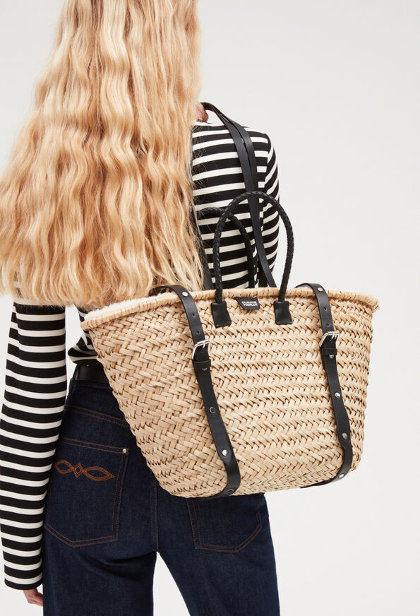 Panier paille et shearling | Claudie Pierlot (FR, DE, ES, UK)
