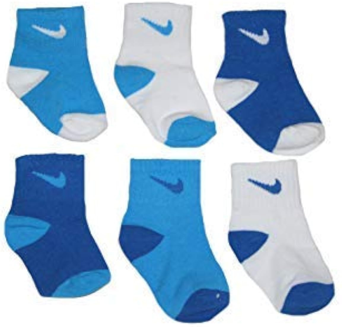Nike Toddler Baby Boy Socks White/Blue 6 Pairs, Size 6-12 Months | Amazon (US)