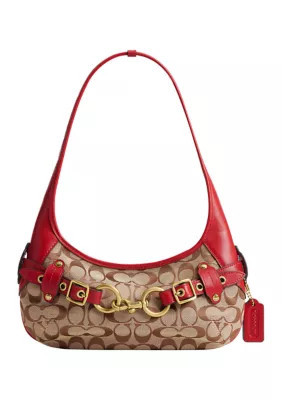 COACH Belted Ergo Shoulder Bag 26 in Signature Jacquard | Belk