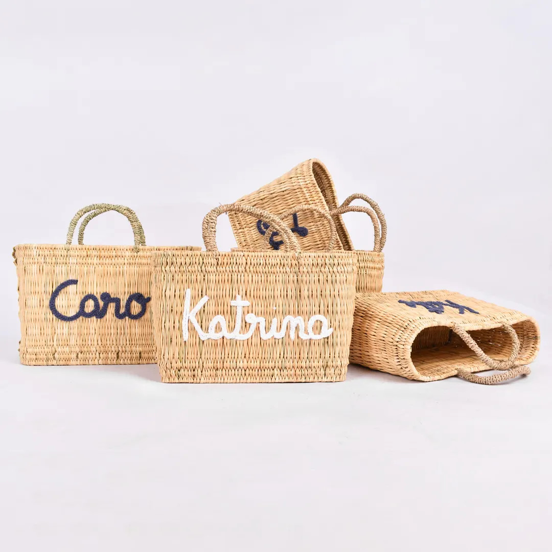 Personalized Gift Basket, Monogrammed Wedding Tote, Bridal Shower Bag, Custom Beach Bag – Handm... | Etsy (US)