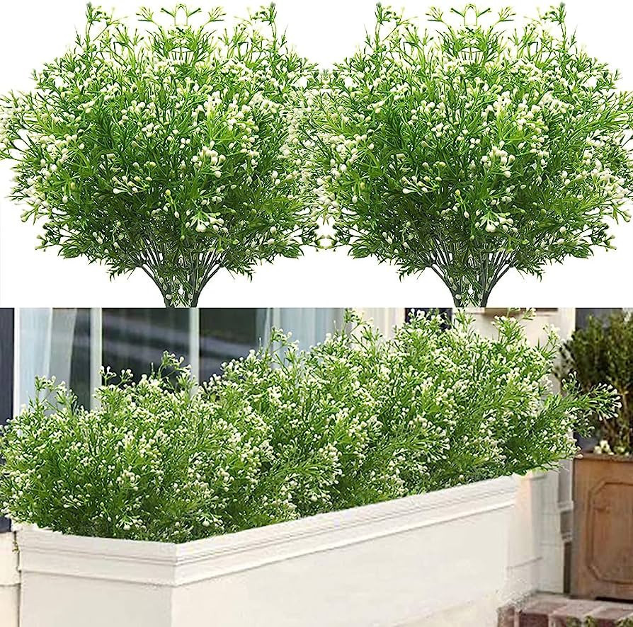 Outdoor Artificial Plants & Flowers Fake Outdoor Plants Artificial Shrubs for Outdoors Plastic Fl... | Amazon (US)