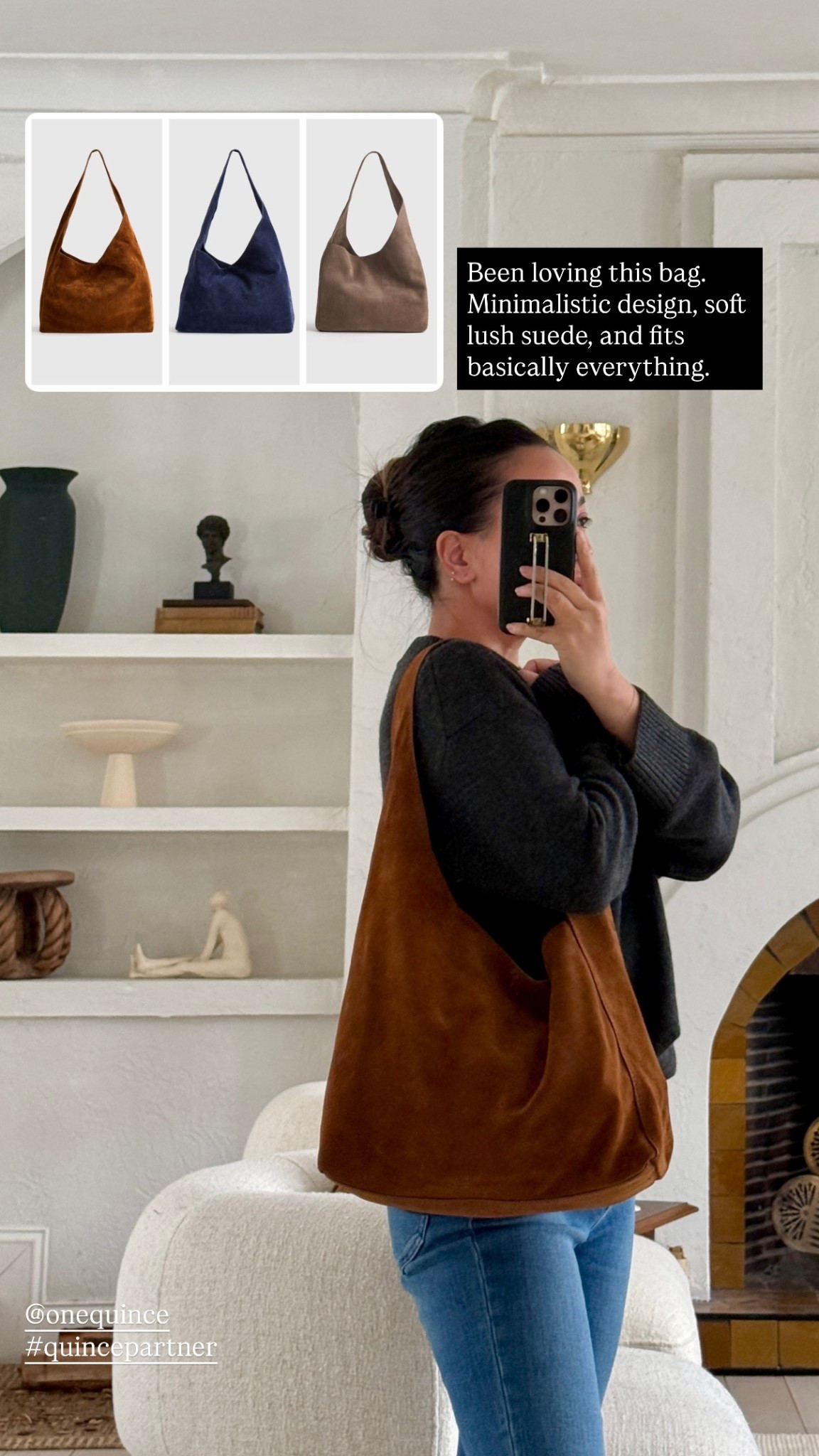 Love this suede bag!

@onequince #quincepartner

#LTKmomlife #LTKootd #LTKPetite