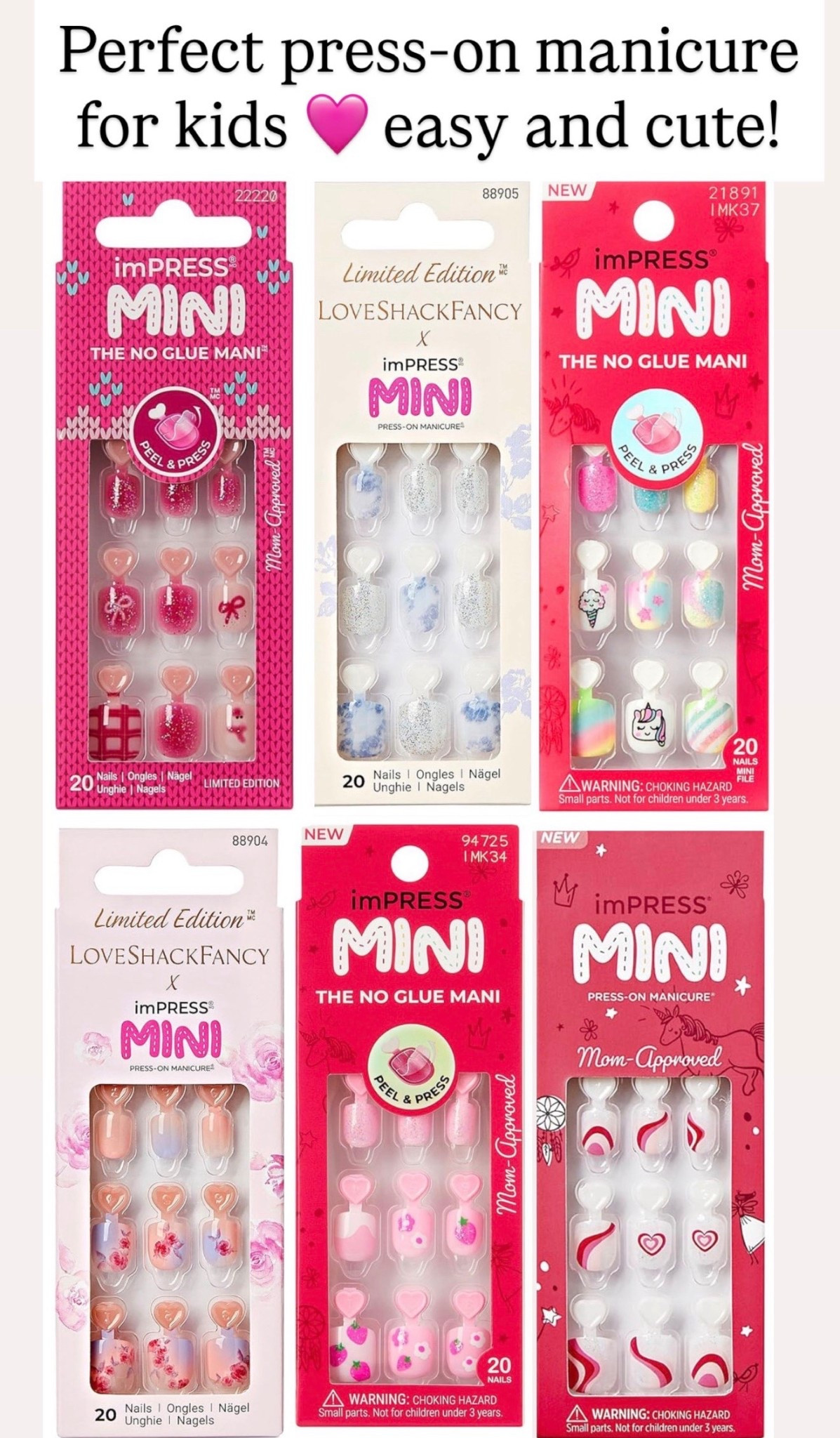 Mini impress press-on nails are adorable! These are the best! 

#LTKBeauty #LTKKids