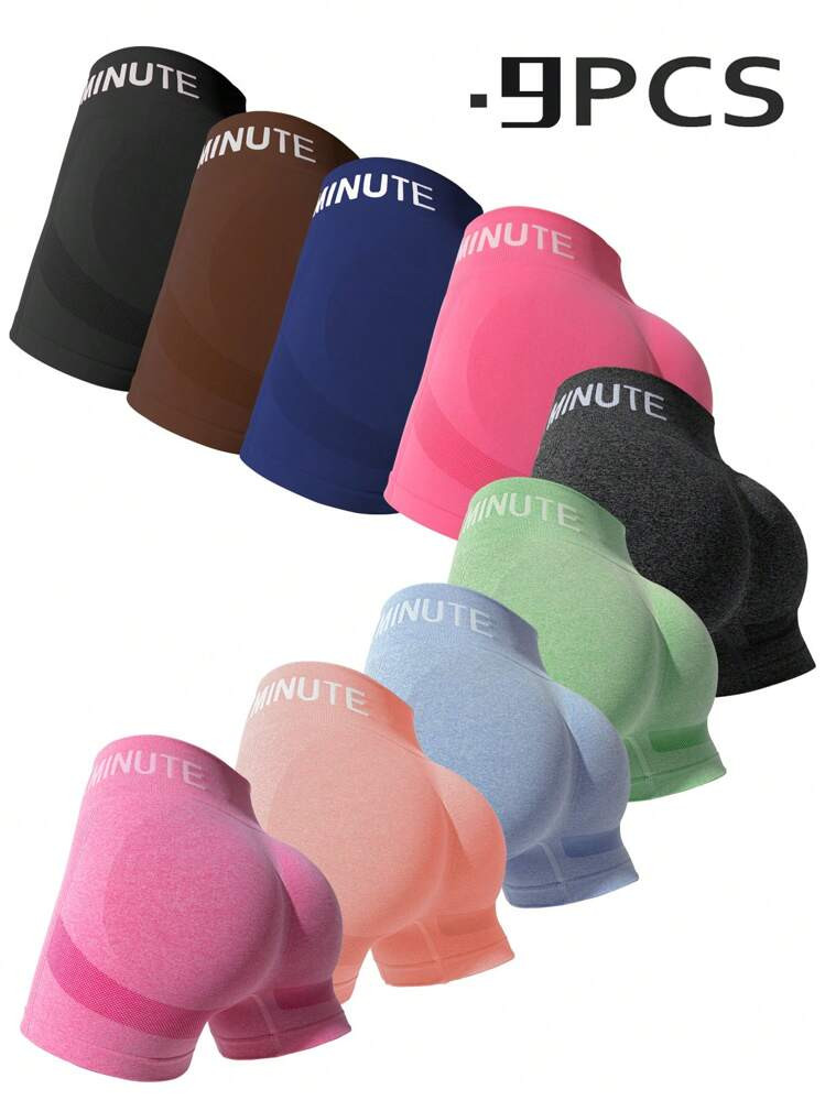 SHEIN Sport Studio Women Workout Shorts Set, Stretchy Yoga And Fitness High Waist Tummy Control S... | SHEIN