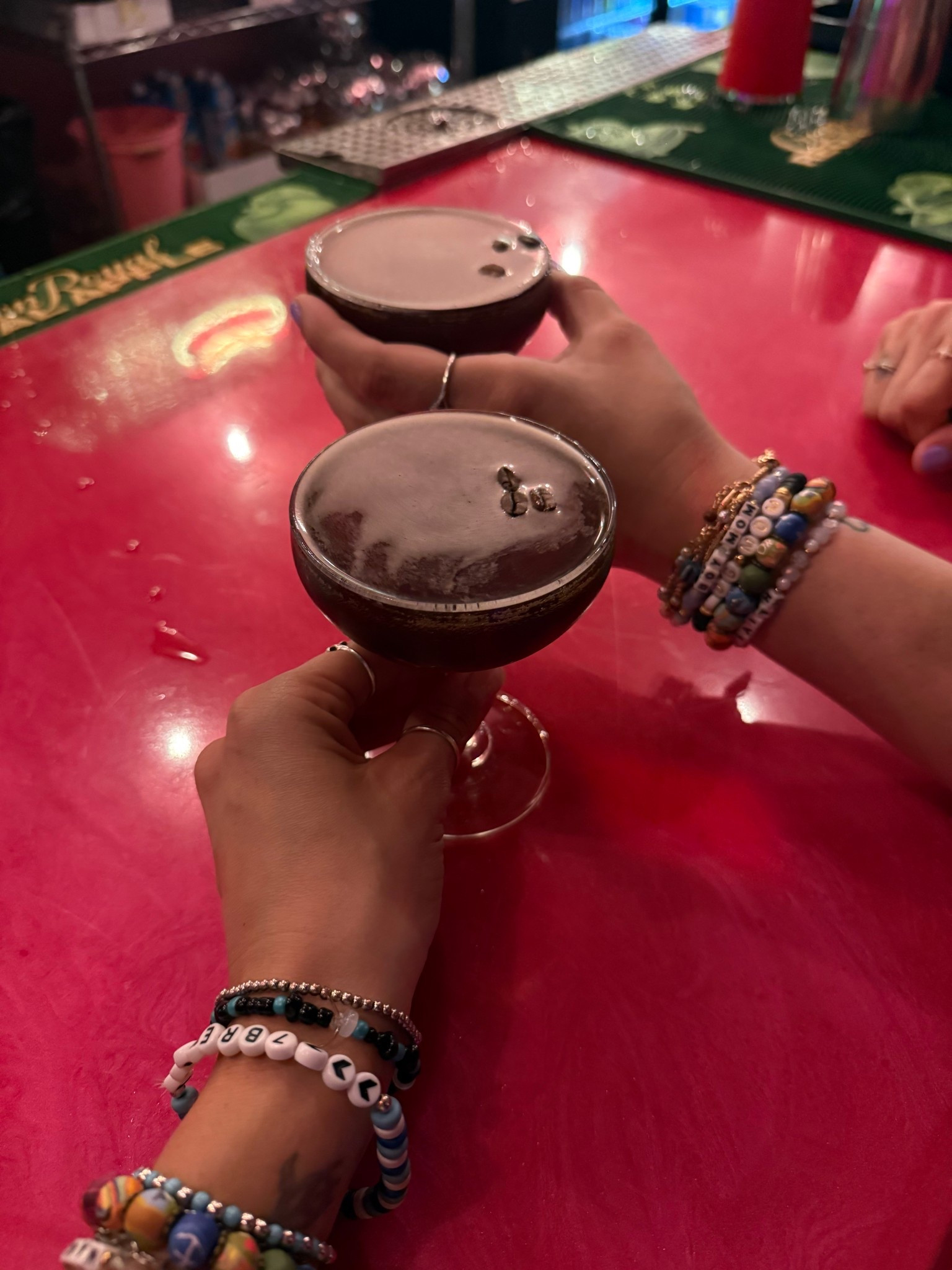 Cheers to espresso martinis and a night that just kept getting better ☕🍸✨