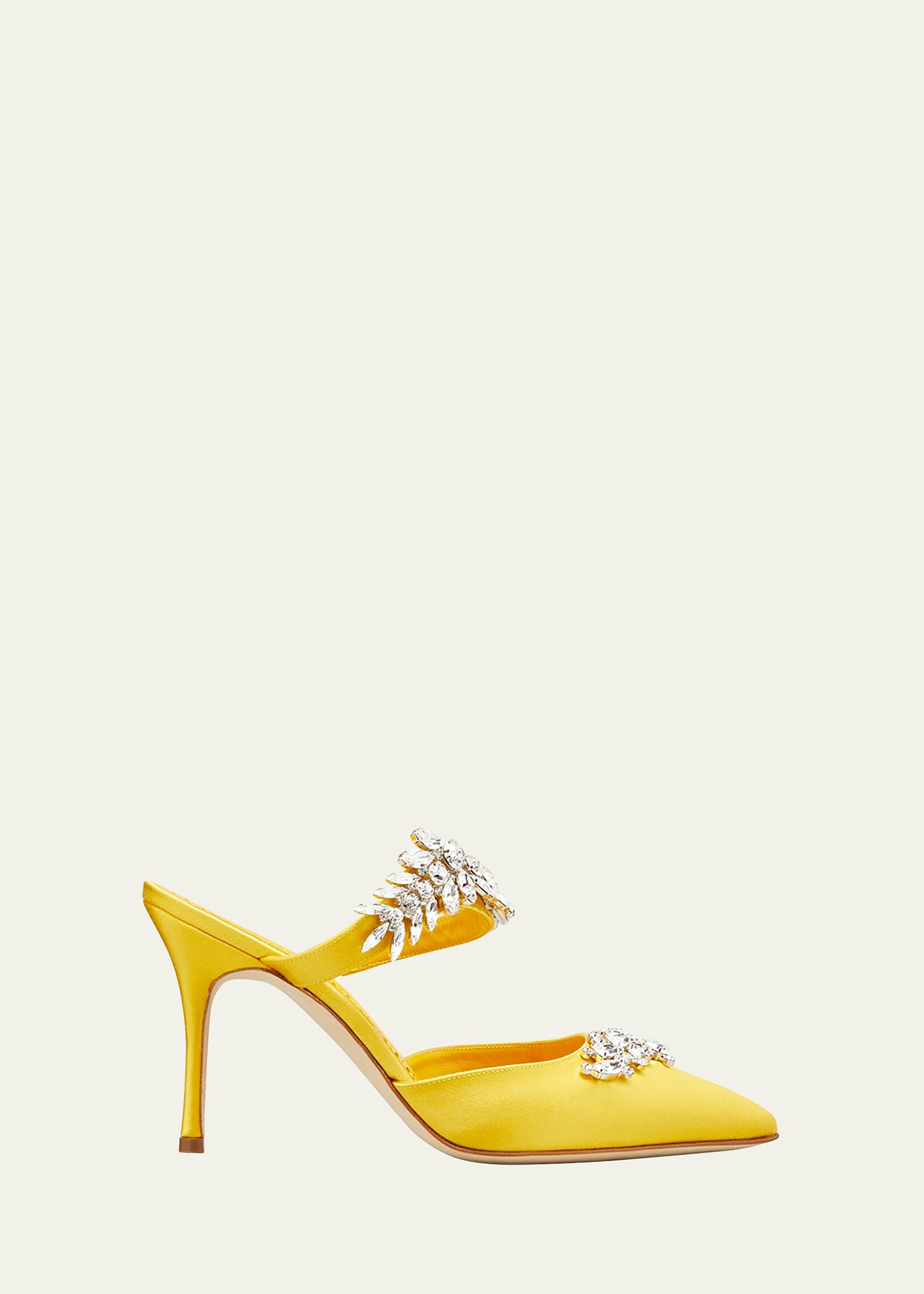 Manolo Blahnik Lurum Crystal-Embellished Mules | Bergdorf Goodman