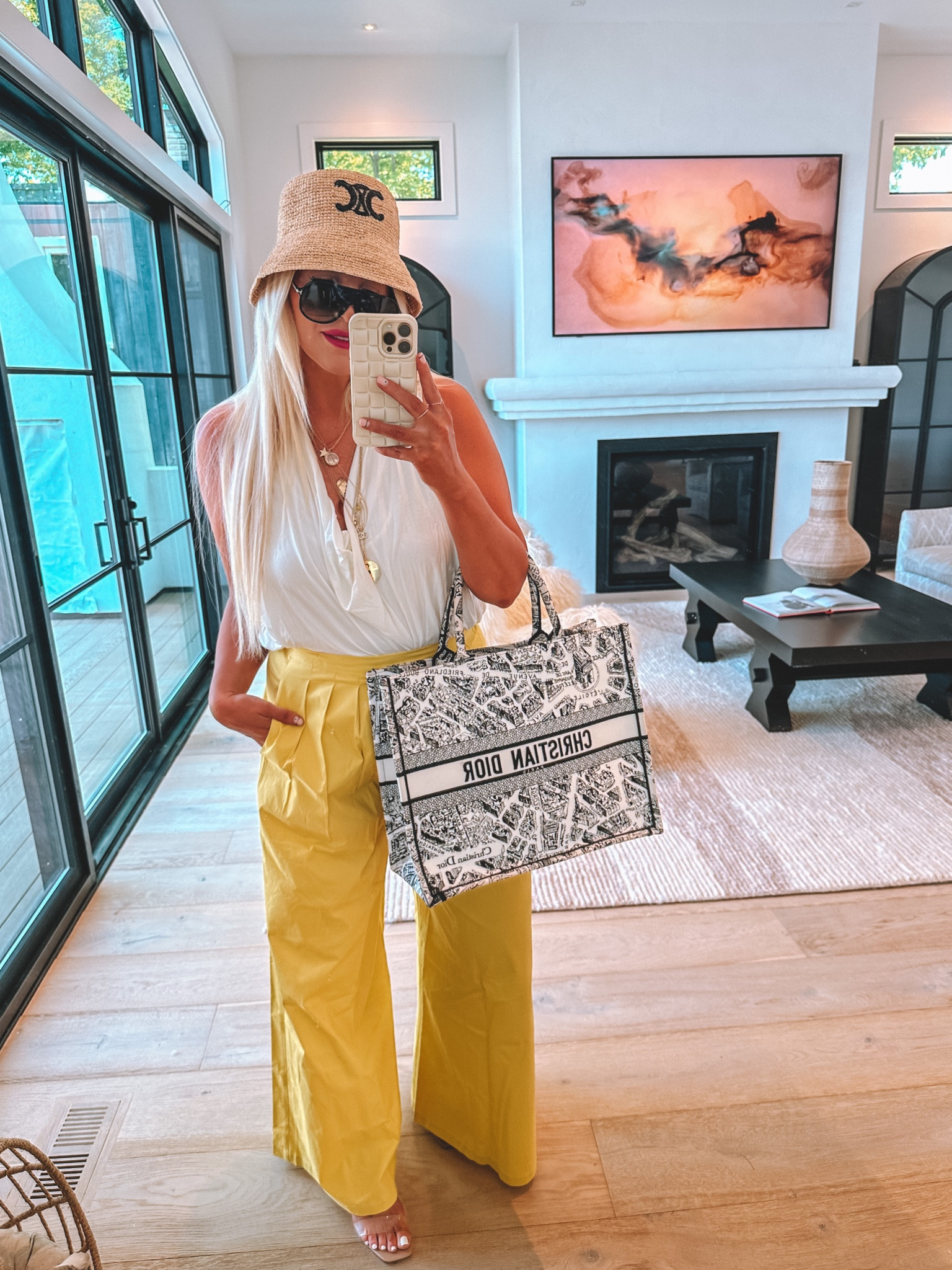 Wearing a medium in top and pants 