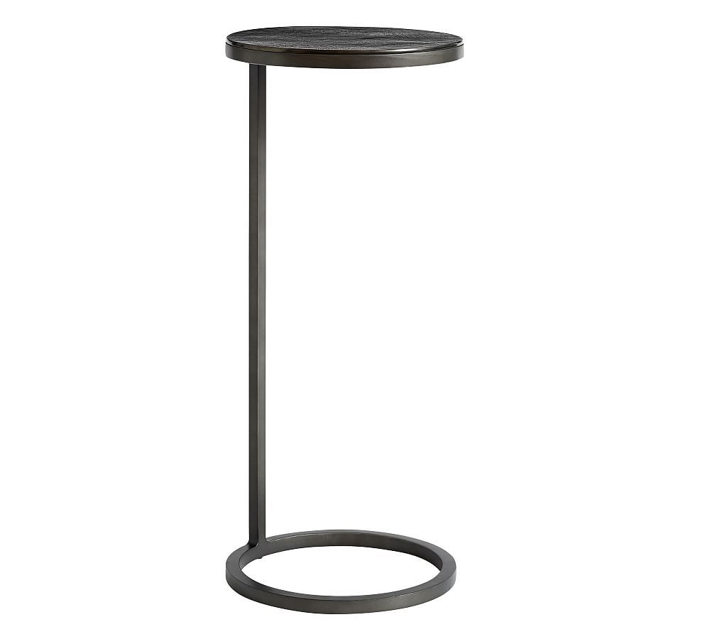 Duke Round Metal Accent Table | Pottery Barn (US)
