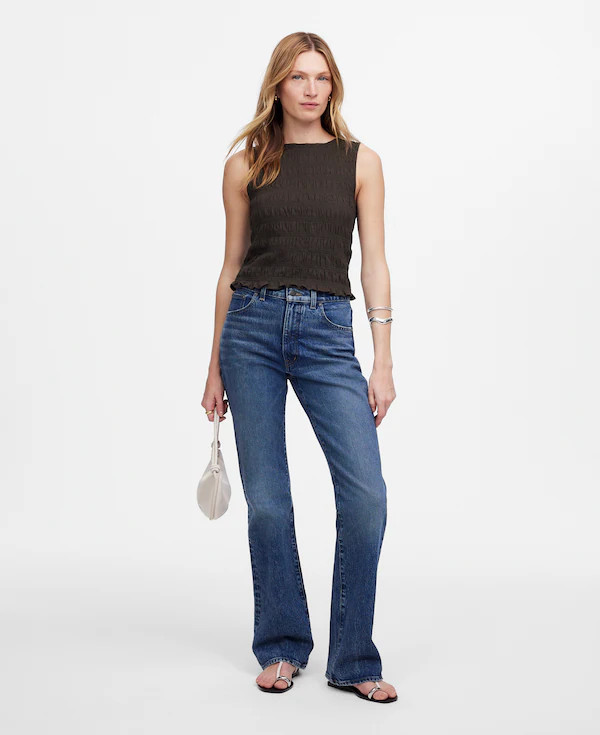 Smocked Boatneck Tank | Madewell