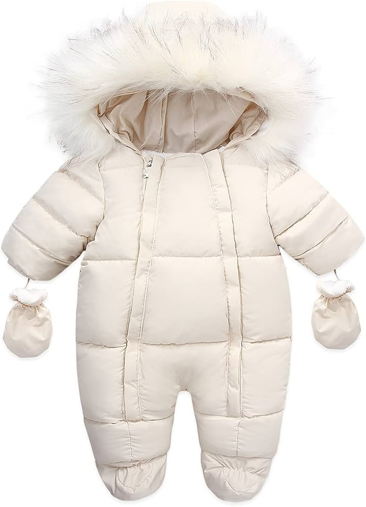 Tumaron Baby Girl Winter Snowsuit Toddler Jacket Clothes For Boy Infant Jumpsuit Hoodied | Amazon (US)