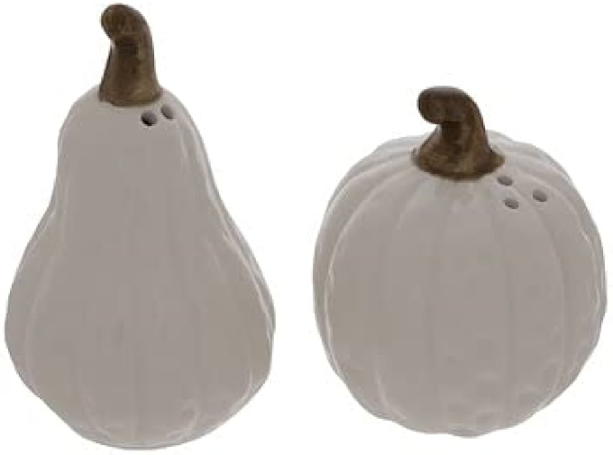 Cream White Pumpkin & Gourd Salt & Pepper Shakers | Amazon (US)