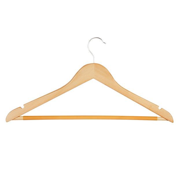 Honey-Can-Do 24pk Non Slip Maple Wood Swivel Hangers | Target