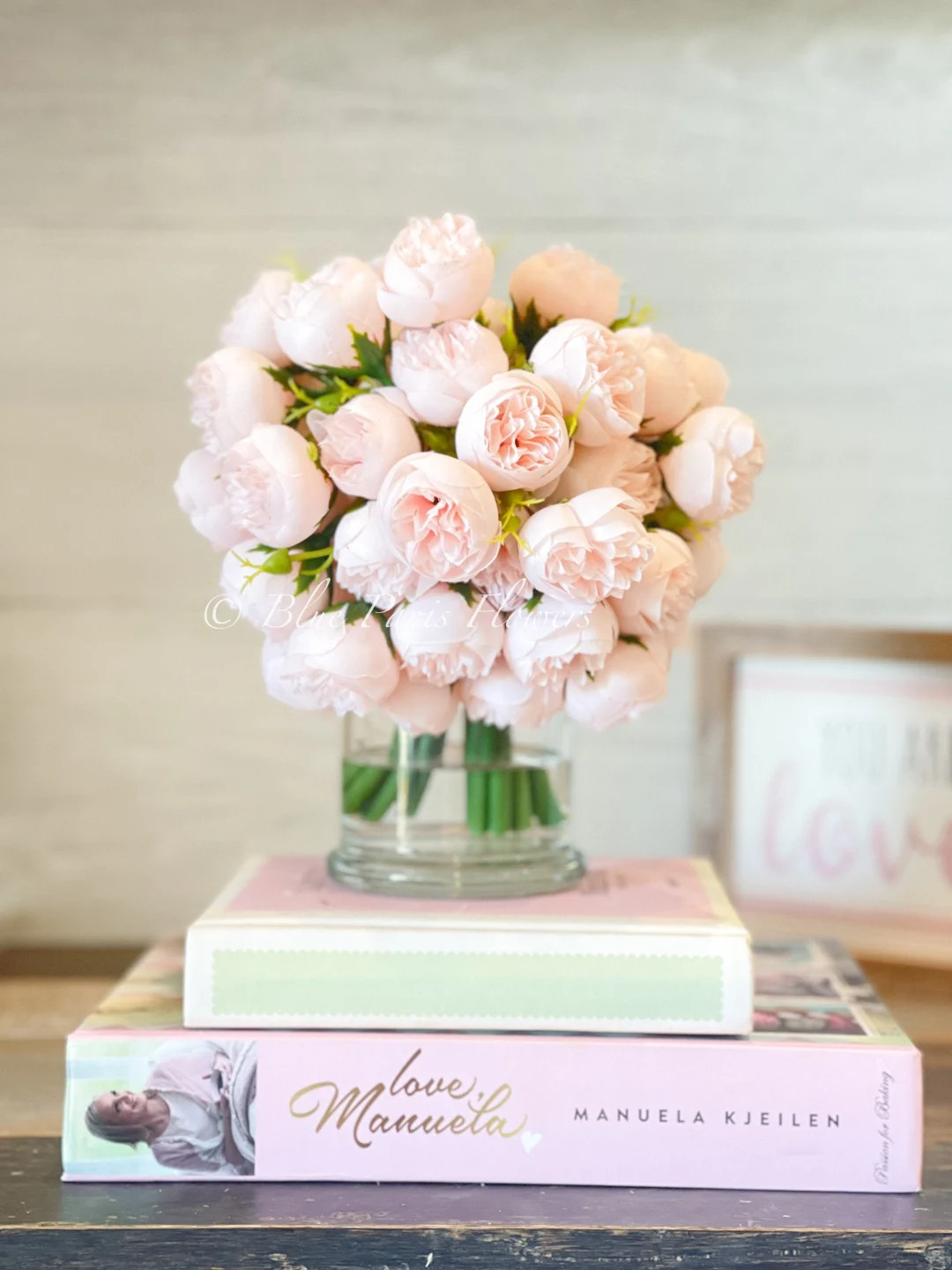 Light Pink 54 Smaller Head Peonies, Centerpiece, Faux Flower Arrangement French Country Arrangeme... | Etsy (US)