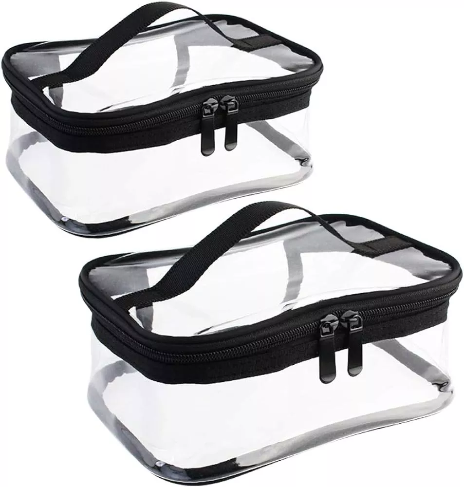 LOUISE MAELYS Portable Clear Makeup Bag Zipper Waterproof
