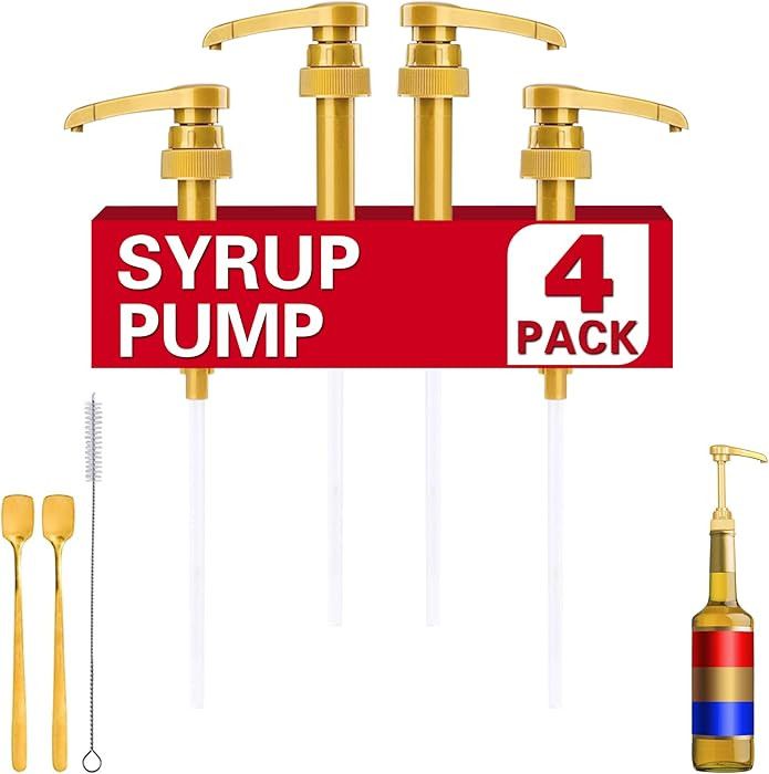 4PCS Syrup Pumps for Coffee Bar - Dispenser for 750ml/25.4 oz Bottles - Compatible with Torani, M... | Amazon (CA)
