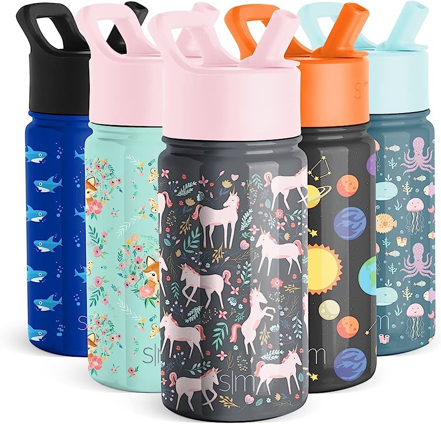 Simple Modern Kids Water Bottle with Straw Lid | Insulated Stainless Steel Reusable Tumbler for T... | Amazon (US)