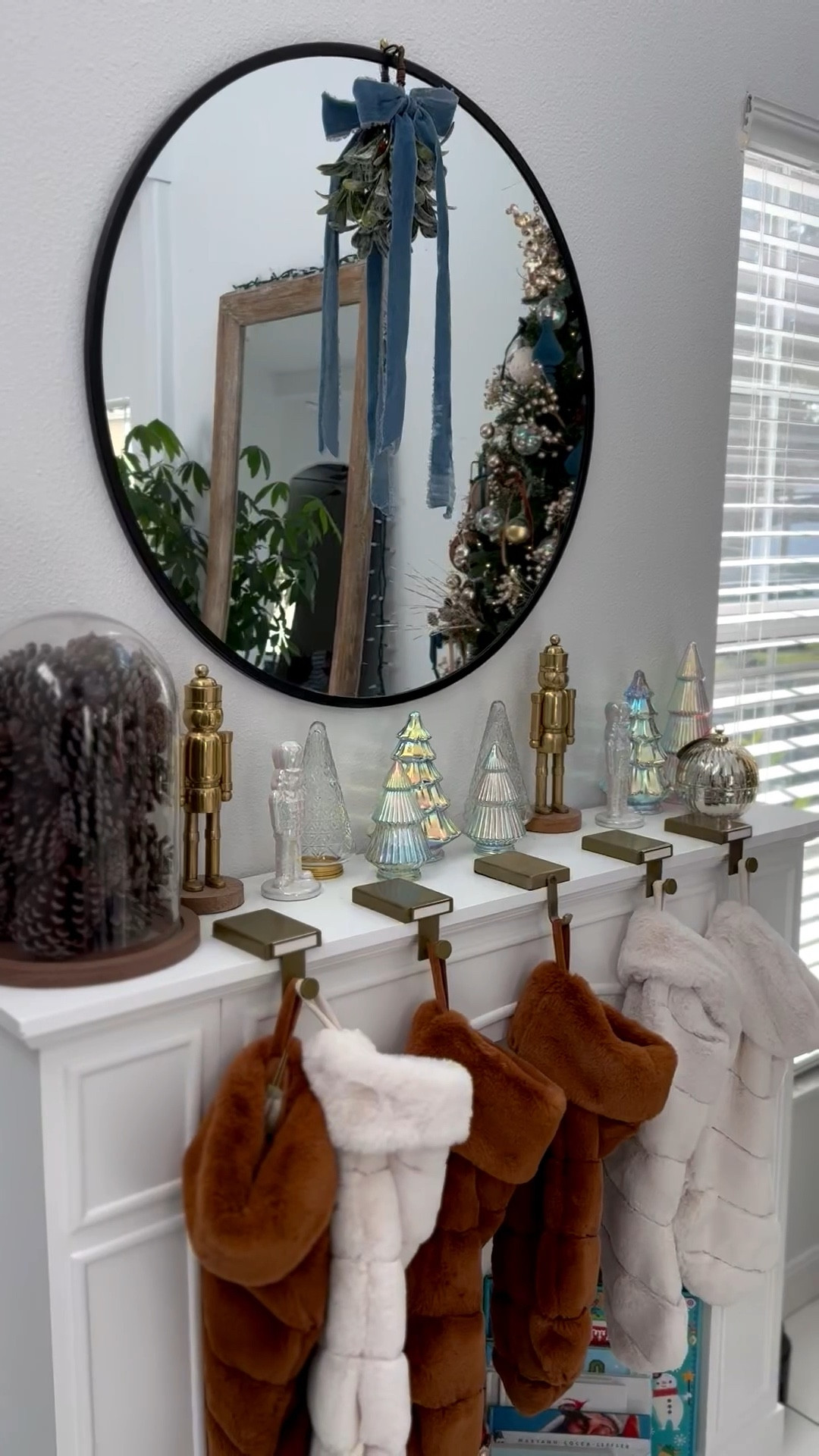 Christmas at the Macias House. Brown and blue tones🫶🏻 

#LTKHome #LTKSeasonal #LTKHoliday