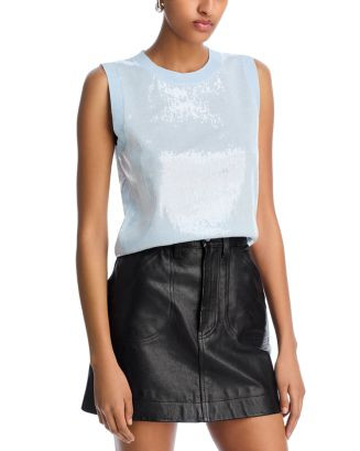 AQUA Sequin Sweater Tank - Exclusive  | Bloomingdale's Women | Bloomingdale's (US)