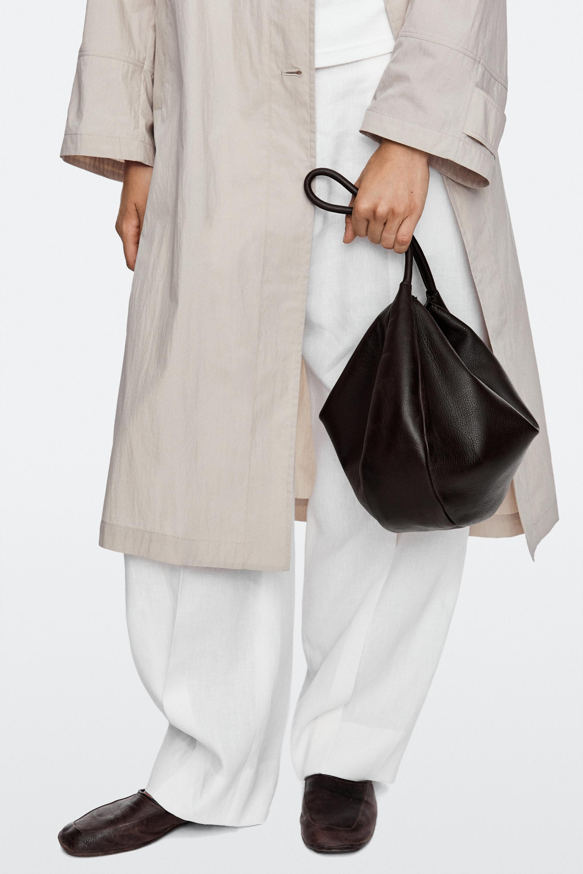 Sac slouch moyen en cuir nappa | Massimo Dutti FR