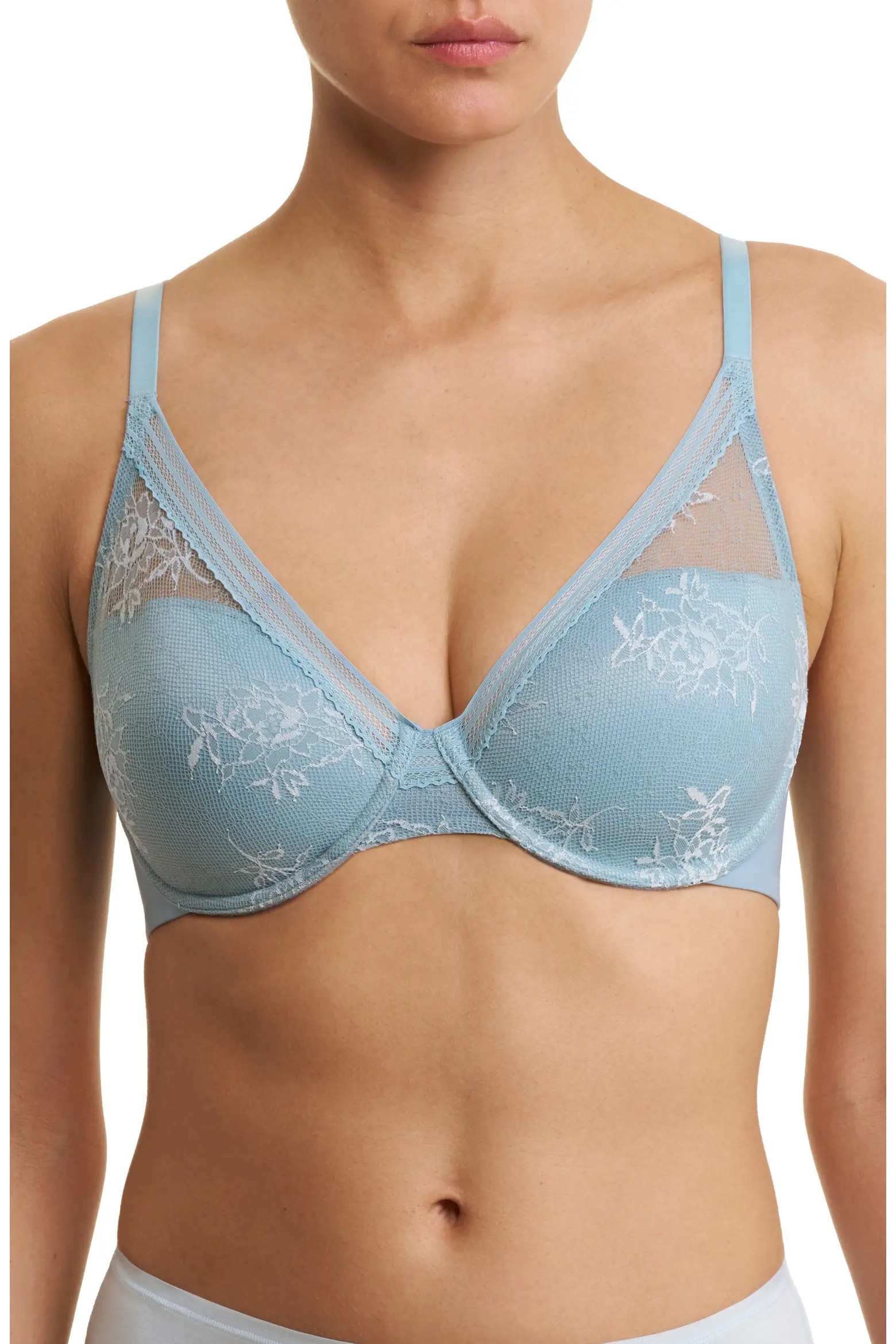 Natori Love Lace Back Smoothing Plunge T-Shirt Bra (Women) | Nordstrom | Nordstrom