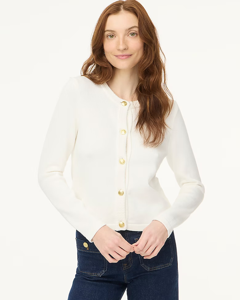 Cotton lady jacket cardigan sweater | J.Crew Factory