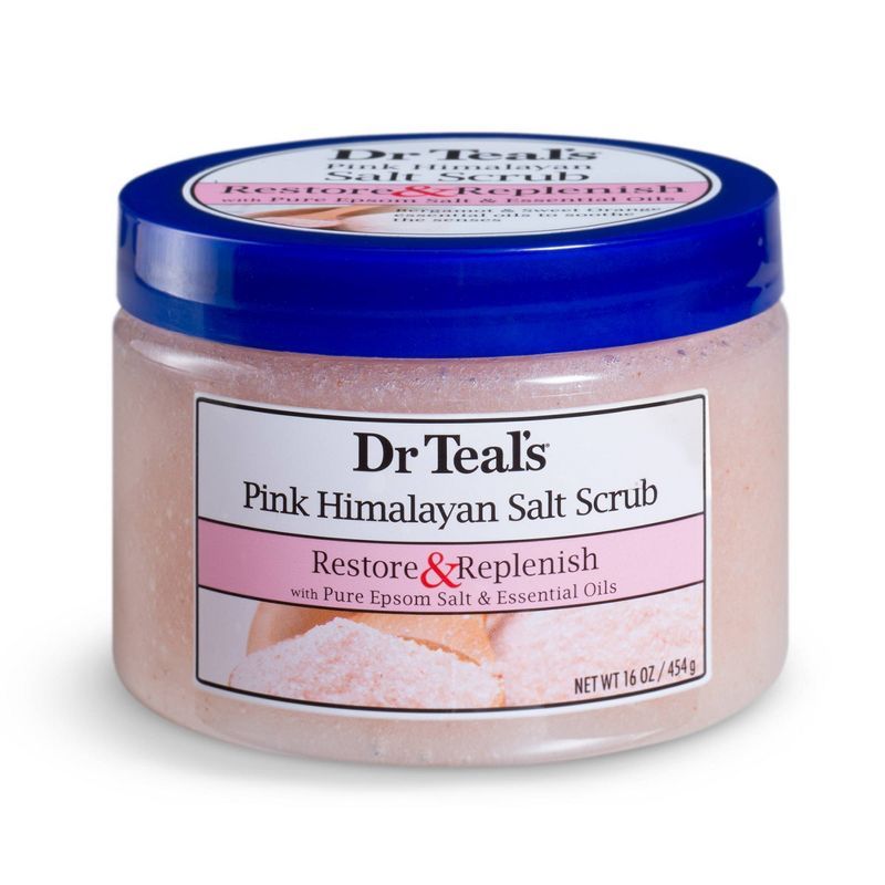 Dr Teal's Restore & Replenish Pink Himalayan Sea Salt Scrub - 16oz | Target